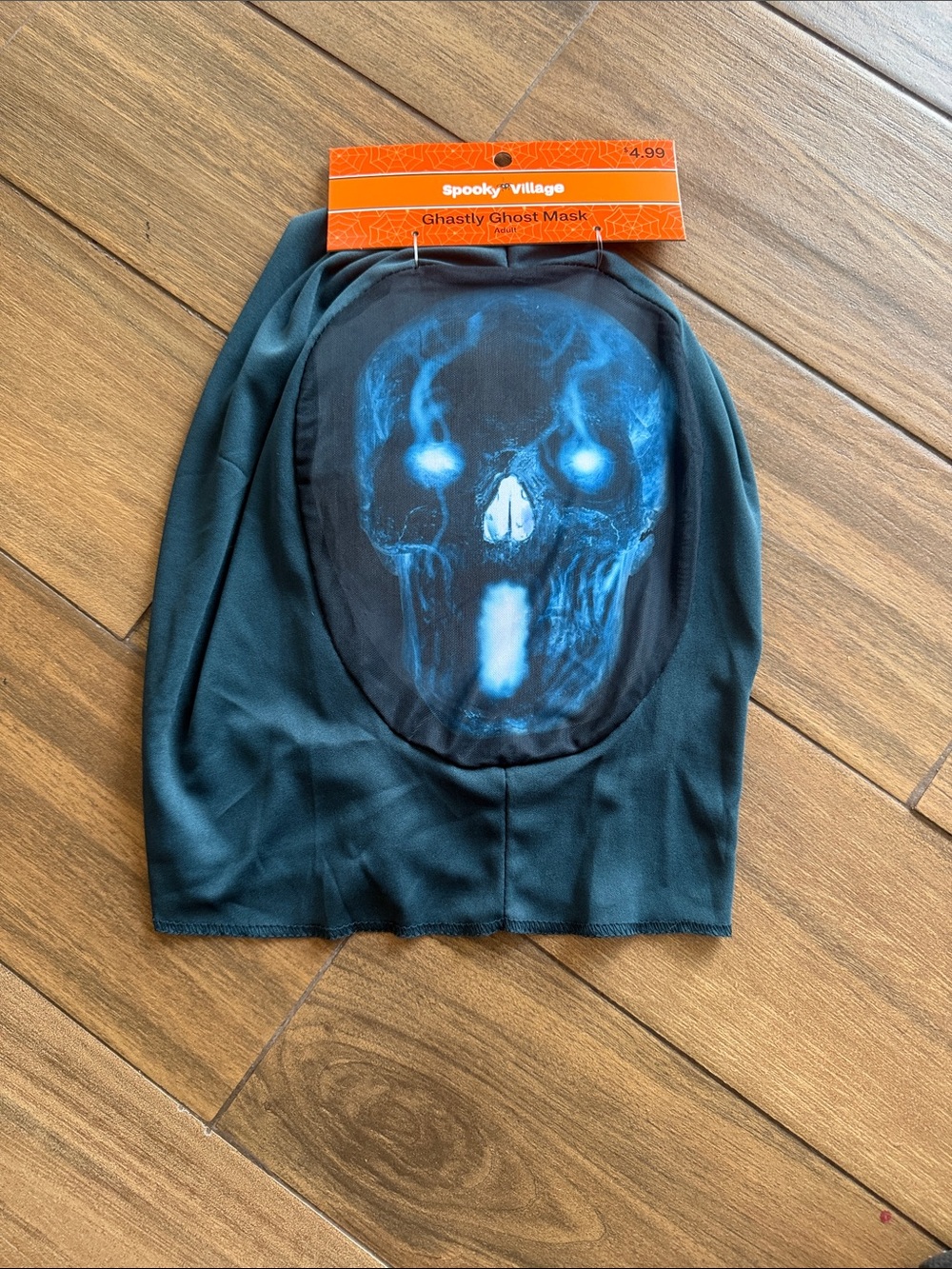 Spooky Village Black & Blue Ghastly Ghost Mask - Kids Halloween Costume